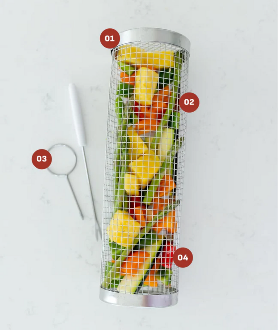 Detalles de la cesta grill