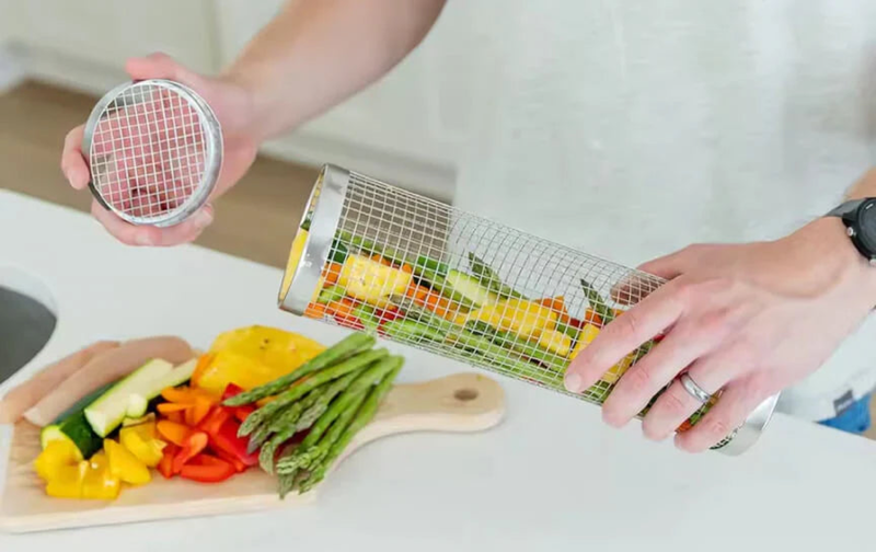 Rellenar la cesta grill