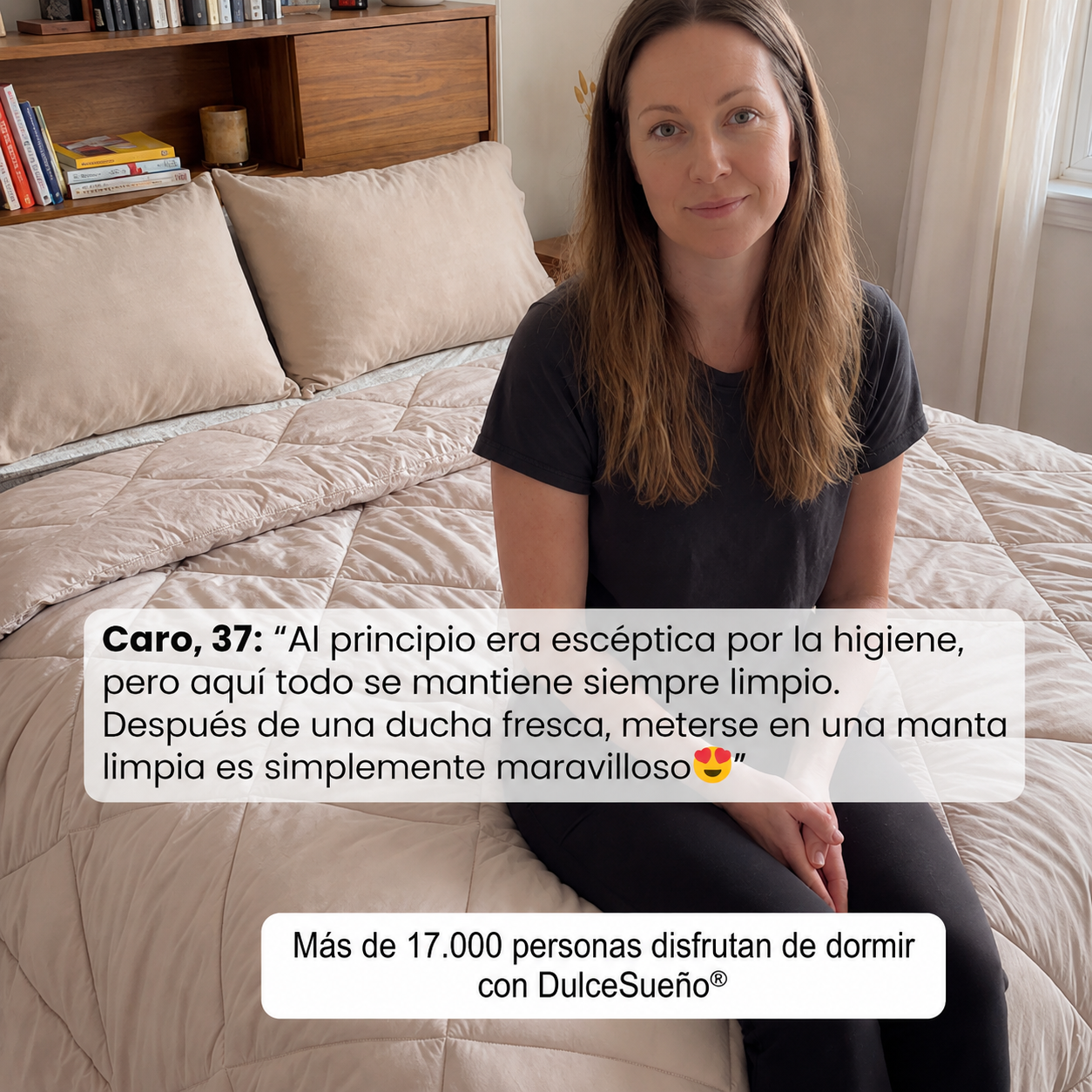 DulceSueño® — La sábana 2 en 1 de secado rápido que elimina la necesidad de ropa de cama.