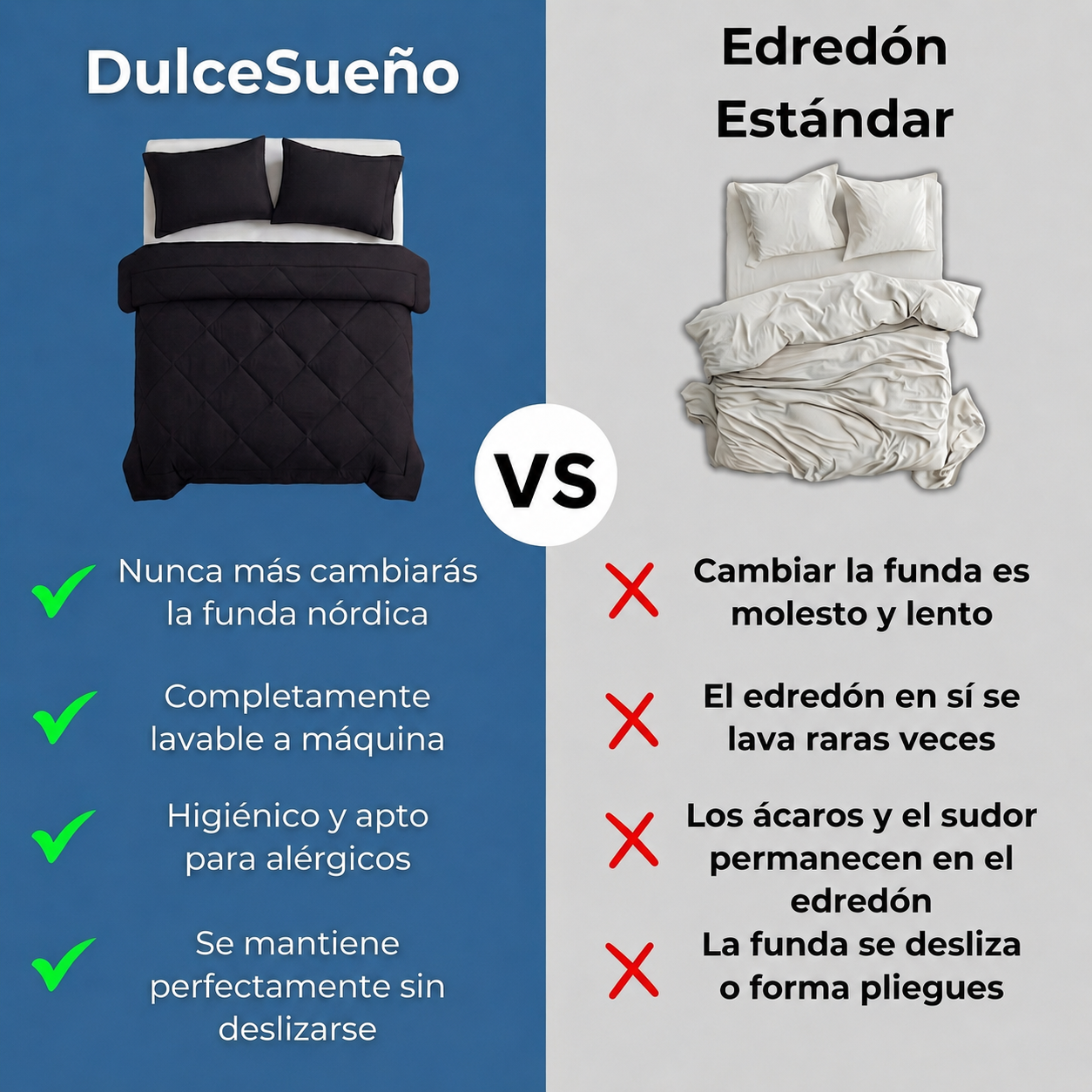 Lavable como la ropa de cama