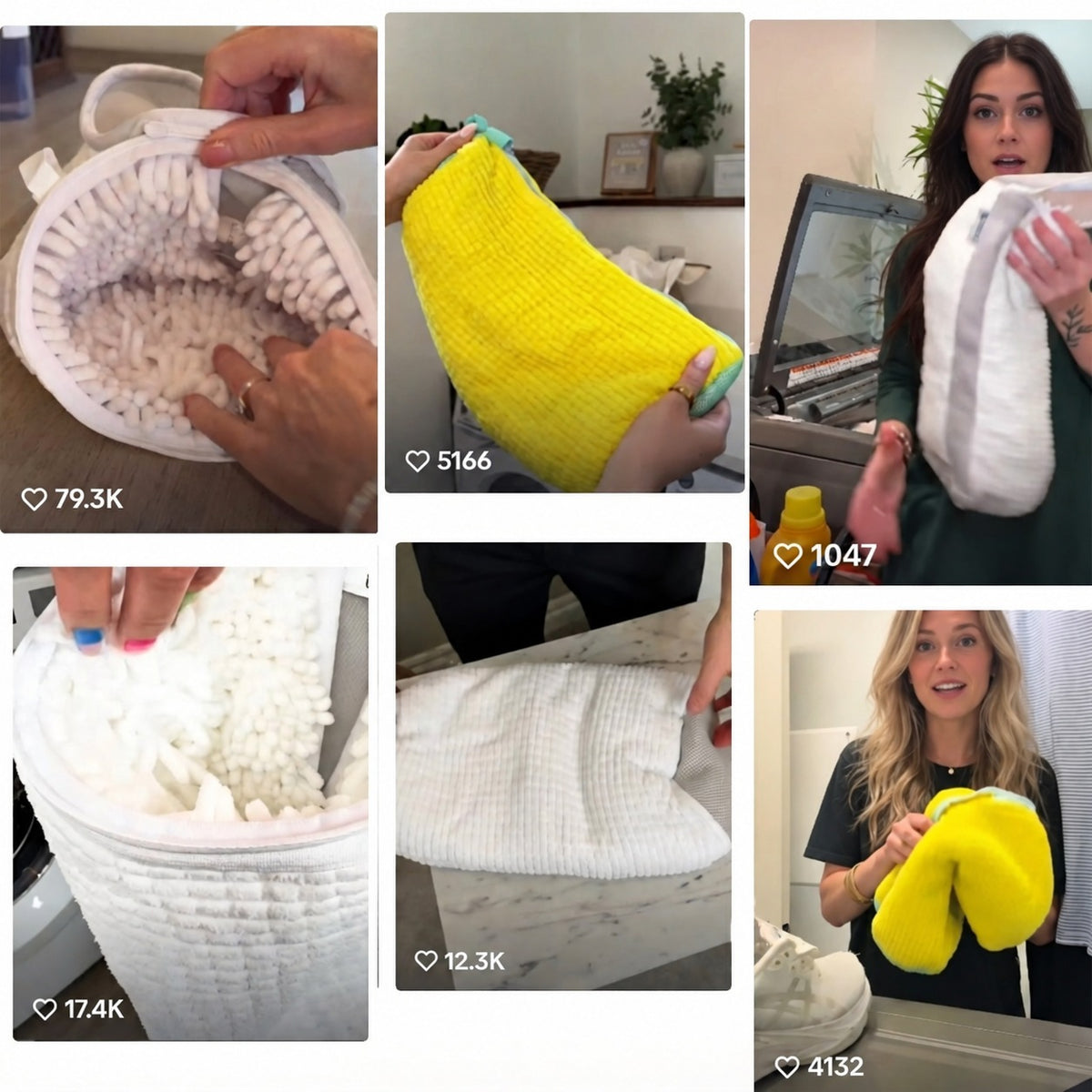 Mosaico de vídeos de clientes usando la bolsa LavaZapas