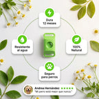 Colgante EscudoNatural: dura 12 meses, resistente al agua, 100 % natural y seguro para perros