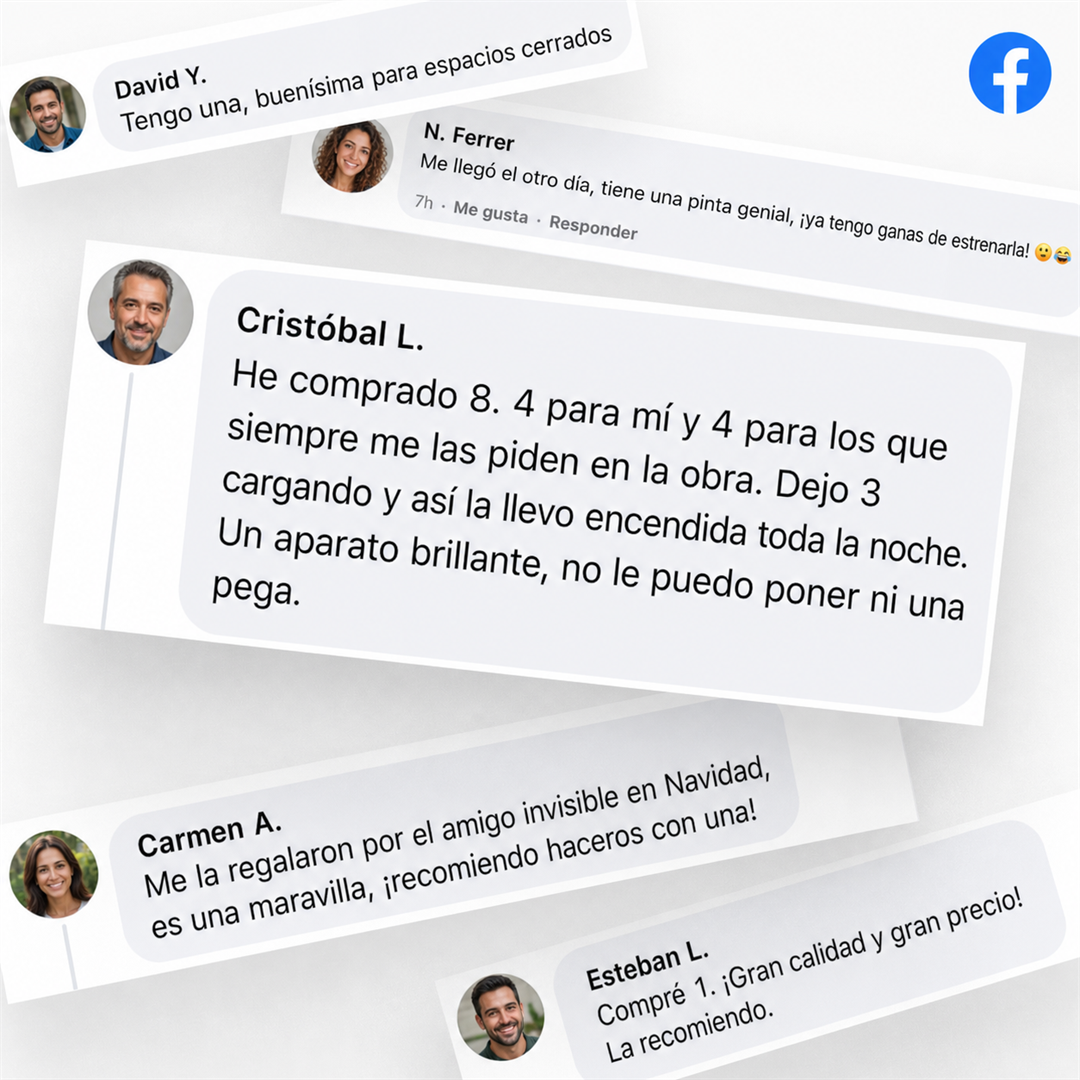 Comentarios de clientes sobre la linterna frontal