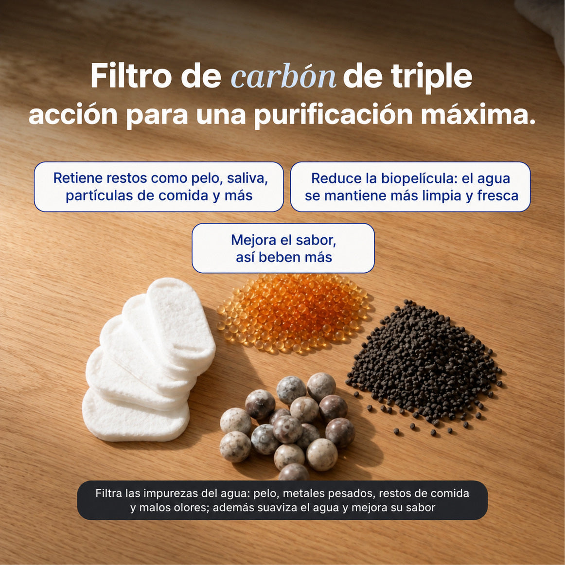 Fuente Manantial™ — bebedero con filtro para perros — 5
