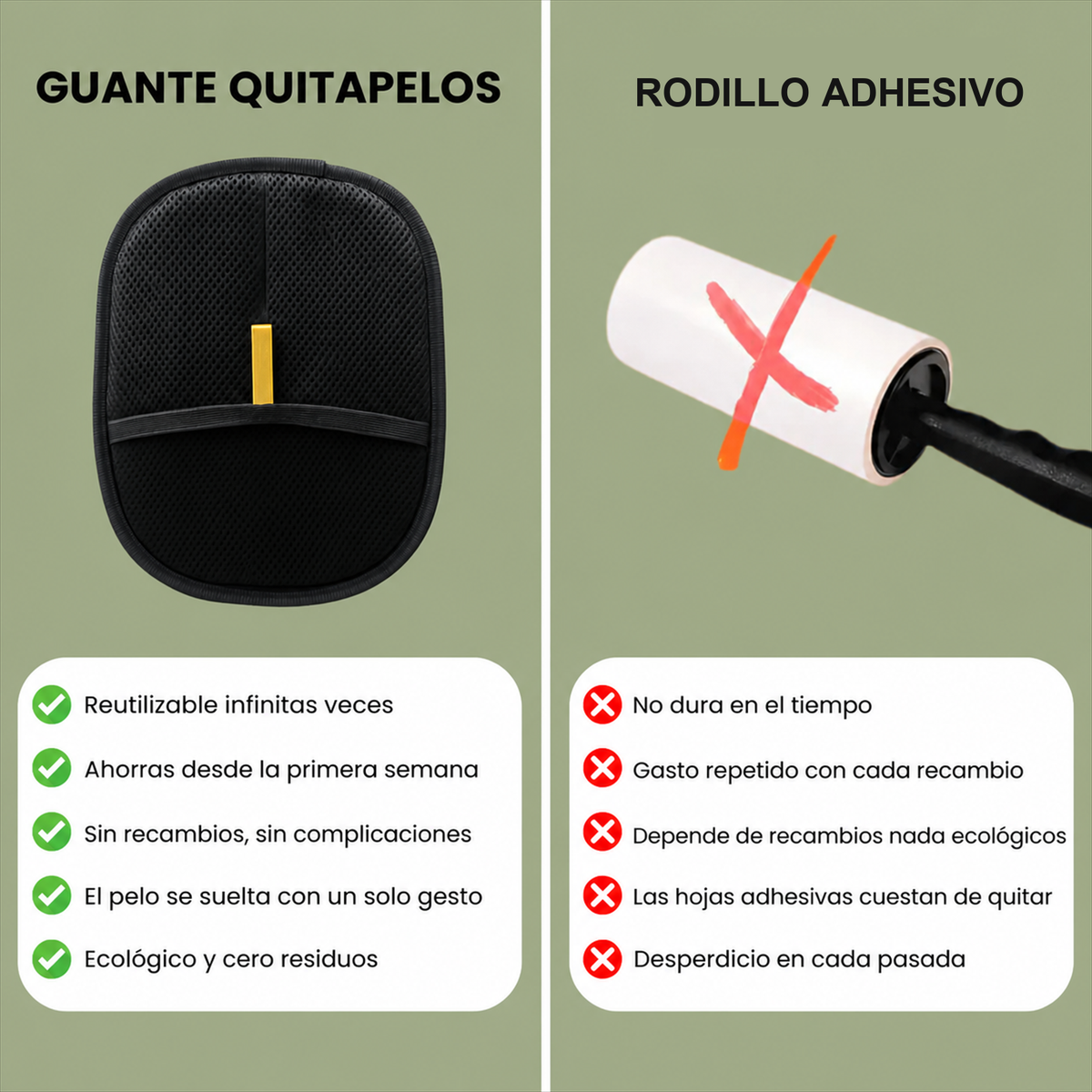 QuitaPelos™ — Guante Antipelo Reutilizable y Ecológico — 3